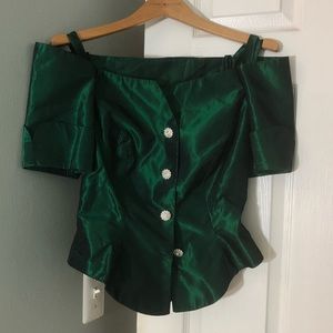 Vintage emerald top